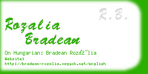 rozalia bradean business card